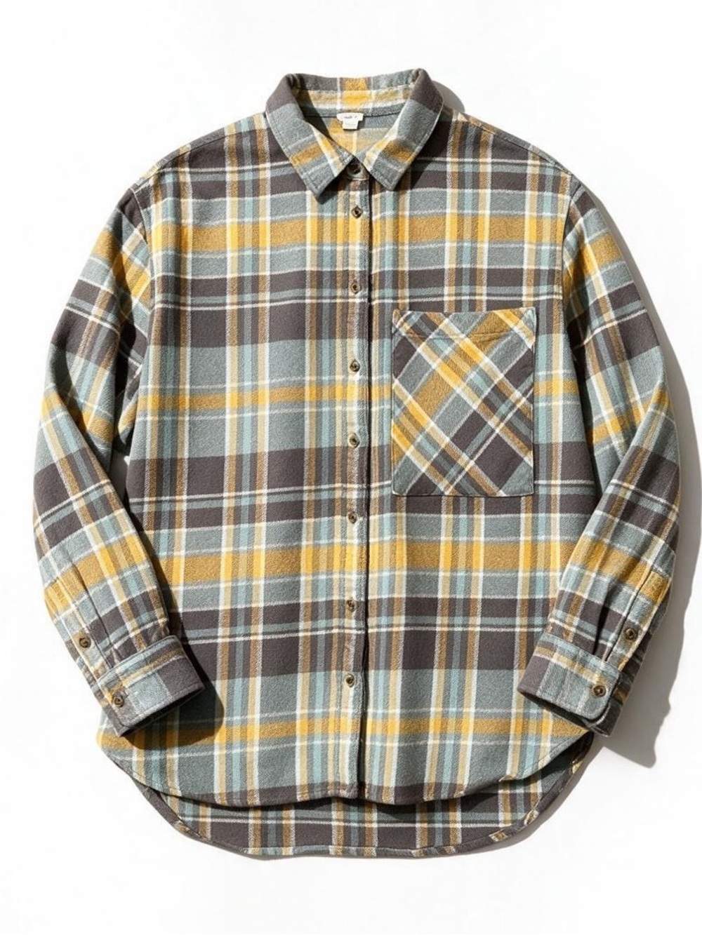 Aerie Anytime Fave Plaid Flannel Button Down Shirt Size Small